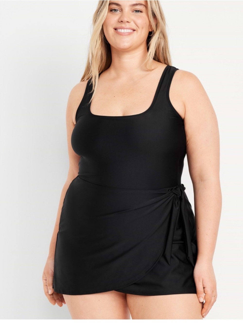 NWT Old Navy Black Tie-Waist Swimdress